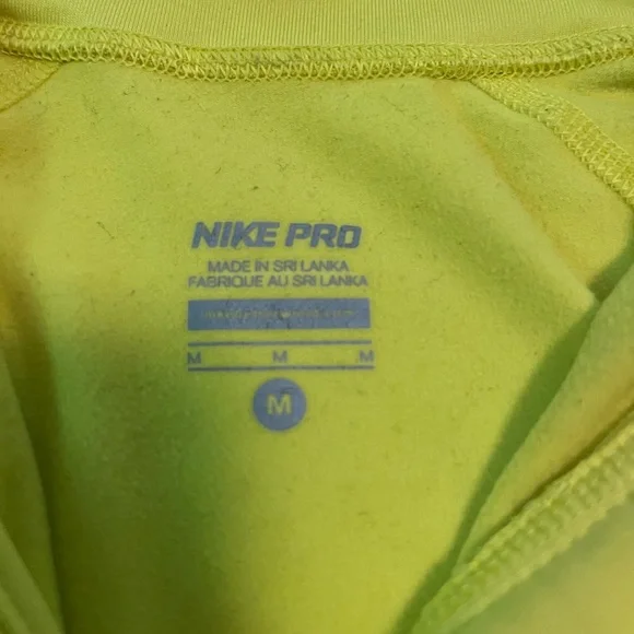 Nike Pro Réflective Yellow Top - Picture 2 of 4
